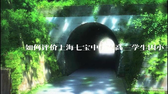 如何评价上海七宝中学某高三学生因小三门考了204(总分210),感觉无望清北选择跳楼自杀？